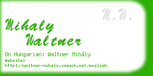 mihaly waltner business card