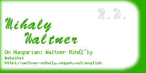 mihaly waltner business card